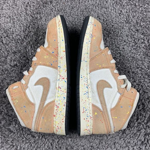 Nike Air Jordan 1 Mid SE Brushstroke DA8006-100 GS Size 6 Youth - Picture 4 of 8